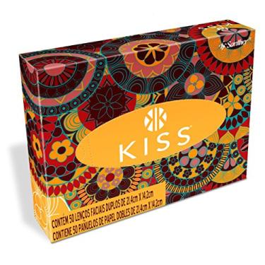 Imagem de Kiss Lenço Facial Folha Dupla Branca, 50 Lenços, Embalagens Sortidas