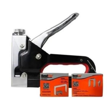 Imagem de Grampeador Profissional Tapeceiro Madeira - A.R Variedades MT