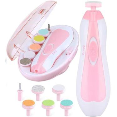 Imagem de Cortador de Unhas Elétrico para Bebê Kit com Estojos Coloridos - HIGA