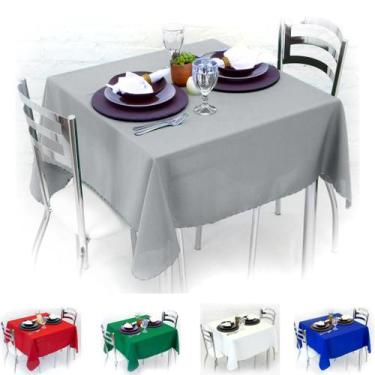 Imagem de Toalha de Mesa Retangular 6 Lugares 2,10 x 1,40 Lisa - Cozzilar, Cinza