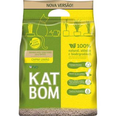 Imagem de Katbom Capim Limão Granulado Sanitário para Gatos - 3 Kg