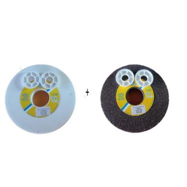 Imagem de Rebolo Esmeril Schulz 5 127 X 12,7  X 12,7 Kit 2 Peças AA120 / A36 - F