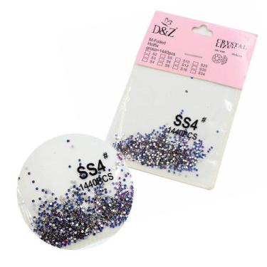 Imagem de Strass cristal de vidro ab 1.5mm azul furta cor 1.440 peças - HELEN CO