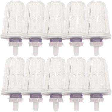 Imagem de Kit 10 Velas Com Carvão Ativado Universal Plástica Filtro de Barro E P