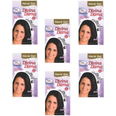 Imagem de Hene em gel jaborandi 180gr pouch preto forte (preto azulado) - DIVINA