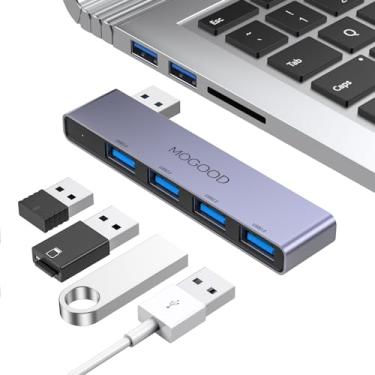Imagem de MOGOOD Hub Multi USB 3.0 com 4 portas extensor com 1 USB 3.0 e 3 USB 2.0 conector compatível com MacBook Pro/Air, Surface Pro, PS4, PC, etc.