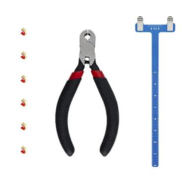Imagem de DEERACE Conjunto de pontos de ancoragem de corda de arco – Régua quadrada T com alicate para acessórios de corda de arco recurvos e compostos (Conjunto A, azul)
