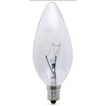 Imagem de Lâmpada Incandescente Vela Lisa E12 25W  130V  Fosca 3 Pçs NARDSEXPRES