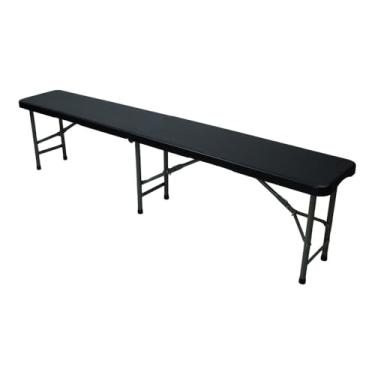 Imagem de NTK, Banco Dobrável Picnic Robust Bench Polietileno com Alça Lateral Ideal para Camping e Eventos, Preto