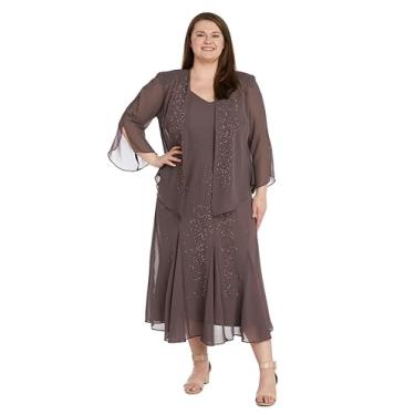 Imagem de R&M Richards Vestido feminino plus size, Fig, 58