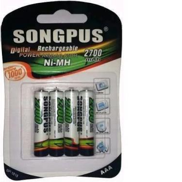 Imagem de Pilhas Recarregáveis AA 4700MAH 4 unidades - SONGPUS