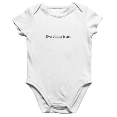 Imagem de Body Bebê Algodão Everything is art - Foca na Moda, Branco, P