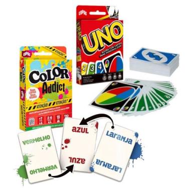 Imagem de Kit 2 Jogos de Cartas UNO e Color Addict Família e Amigos - Mattel