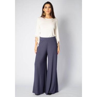 Imagem de Calça Pantalona Granja Malha Azul Marinho - Amazonia Vital