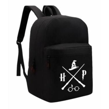 Imagem de Mochila Escolar Harry Potter Óculos Chapéu Bolsa Juvenil - SEMPRENALUT