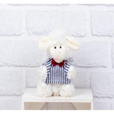 Imagem de Pelucia ovelha mini 10 cm listrado de marinho - CKD CONFECCOES