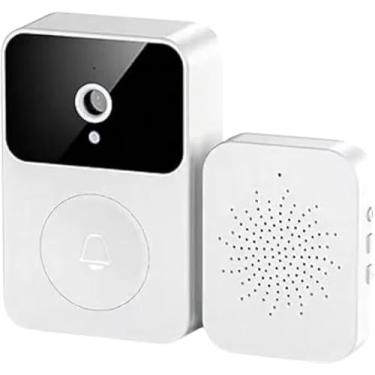 Imagem de Campainha com Câmera Wifi Sem Fio Inteligente, Interfone com Áudio Bidirecional, Monitoramento e Acesso Remoto
