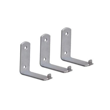 Imagem de Kit 3 Suporte Para Extintor de Incêndio Chapa L 2 Furo 6x5cm - Metasal