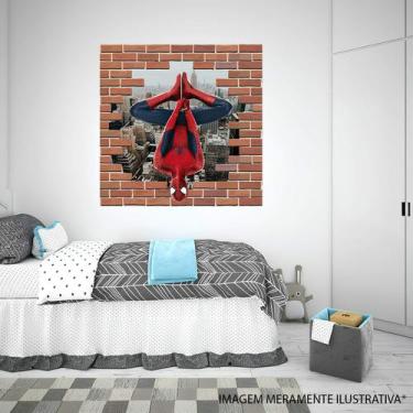 Imagem de Adesivo de Parede Tijolo Falso Homem Aranha Mod02 - Lojinha da Luc Ade