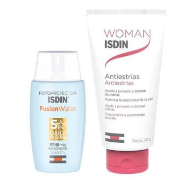 Imagem de Isdin Kit - Creme Corporal Antiestrias + Protetor Solar Facial Fusion 