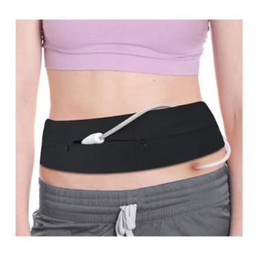 Imagem de Suporte de cinto de tubo de alimentação, cinto de tubo G para adultos, cintos de diálise PD para mulheres e homens, suporte de cateter peritoneal ajustável para diálise peritoneal PD capa de tubos de