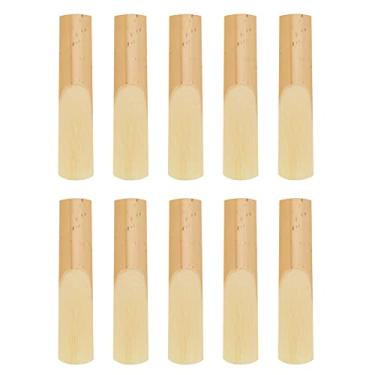 Imagem de Palhetas de saxofone tenor de 10 peças, acessórios profissionais de saxofone tenor com capa protetora de plástico, acessórios para instrumentos musicais de sopro para iniciantes,