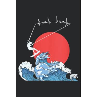 Imagem de Womens Novelty Kiteboarding KiteSurfing Powerkiting PowerKite Graphic Funny: Lined Journal Notebook To Do Schedule, Medium 6x9 Inches, 100 Pages, Printed Cover