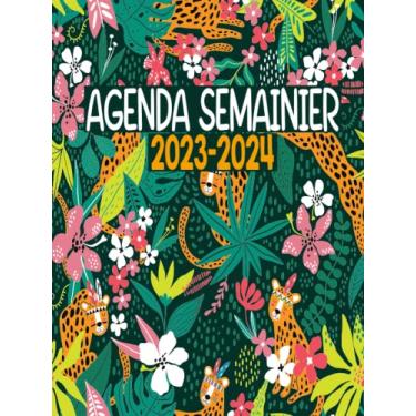 Imagem de Agenda Semainier 2023-2024: Agenda Semainier 24 Mois 2023-2024, Planificateur hebdomadaire grand format A4, 2 Pages Par Semaine, Jolie Couverture.