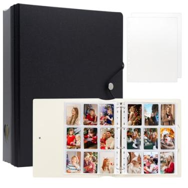 Imagem de Fichário A4 Kpop Photocard, álbum de fotos com 4 argolas para Fujifilm Instax Mini câmera Polaroid para impressora fotográfica, 5 x 7,6 cm, suporte de cartão fotográfico Kpop com 25 páginas e 9 bolsos