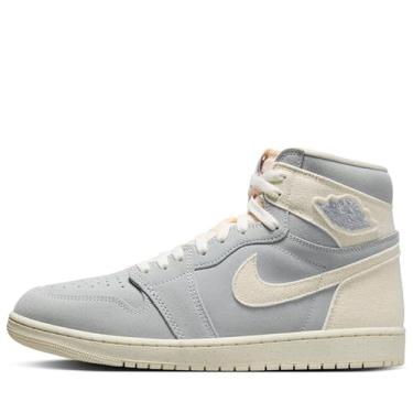 Imagem de Nike Tênis masculino Air Jordan 1 Retro High OG Branco/Preto-Verde Brilho DZ5485 130, Vidro marinho/marfim pálido, 43 BR