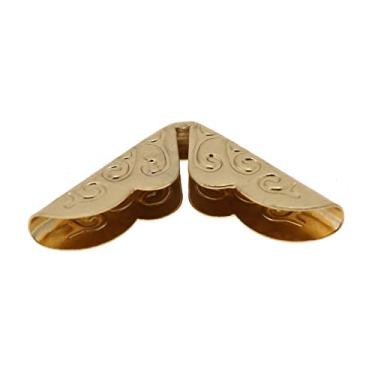 Imagem de 50 Peças Protetores de Canto de Livro Vintage para Scrapbooking álbum de Fotos Diário Decoração (C086 amarelo)