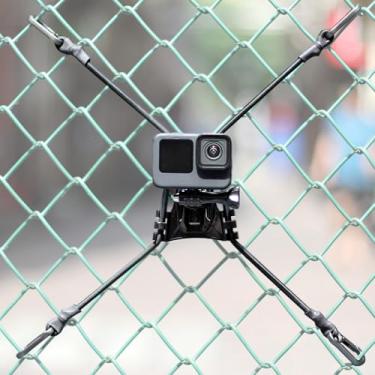 Imagem de GEPULY Suporte de corrente para GoPro Fence Mount para Hero 13 12 11 10 9 8 7 6 5 4 3 Mevo Start Insta360 AKASO Action Digital Cameras/Smartphones-Backstop para gravação de jogos de beisebol softball