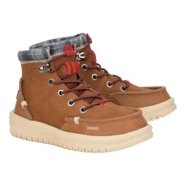 Imagem de Hey Dude Tênis masculino Kid Bradley Classic (infantil), conhaque, tamanho 36 médio