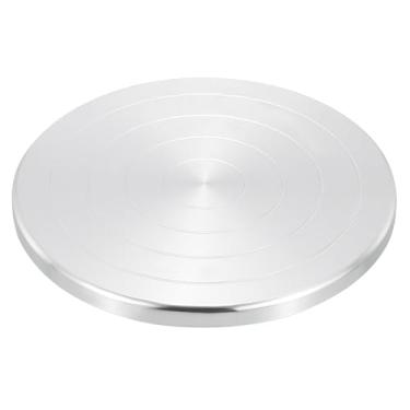 Imagem de PATIKIL Roda de escultura giratória, 20 cm de diâmetro, mesa giratória de argila de cerâmica dupla face para decoração de bolos, pintura, pulverização, projetos de artesanato