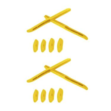 Imagem de SmartVLT 2 pares de meias de substituição amarelas e kits de nariz para Oakley Fast Jacket XL OO9156