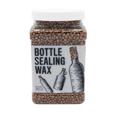Imagem de Blended Waxes, Inc. Cera de vedação de garrafas, contas de lacre de cera pastilha para vedação de garrafas de vinho, cerveja e licor, vedações entre 25-30 garrafas, 450 g, cobre