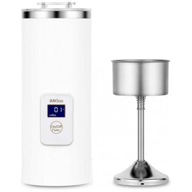 Imagem de Cafeteira Elétrica Programável 1 Portátil e Compacta Compatível Cápsula e Café Moído, 500 mL, Branca, IMIGOO MG C06 1, Branco