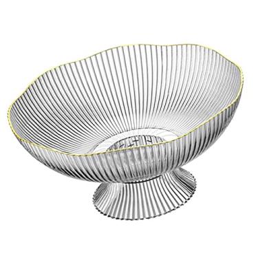 Imagem de Prato de Frutas Com Pés Transparentes e Furo de Drenagem, Bandeja de Frutas Luxuosa e Bonita Com Base Removível, Ideal para Uso Diário, Material Plástico, Pacote de 1 Peça