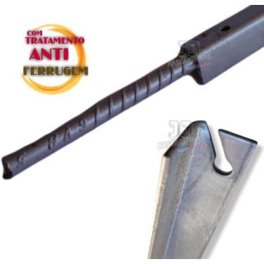 Imagem de Kit 6 Haste para fixação para concertina 45cm vergalhão - JJ