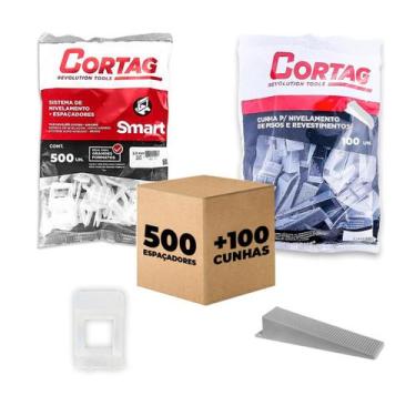 Imagem de Kit Espaçador Nivelador Slim C/500/1000 Pçs Mais Cunha Nivelamento Sli