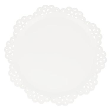 Imagem de Meri Meri Broderie Pratos de renda anglaise (pacote com 8), pratos descartáveis extravagantes para festa, pratos de papel em forma de doily de renda, disponíveis como pratos de jantar de papel e