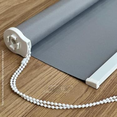 Imagem de Cortina Persiana Rolo Blackout Largura 0,70 x Altura 1,60 Pronto para Instalar (Cinza)