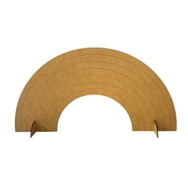 Imagem de Painel Arco Íris Decoração Mesa Festa 52cm Desmontável Em Mdf - Dr Dec