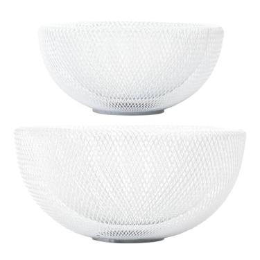 Imagem de IBWell Cesta de armazenamento de frutas de arame de metal para cozinha, suporte grande de frutas de malha preta, para maçã, abacaxi, banana, laranja, limão, pera, morango, melancia (branco, normal e