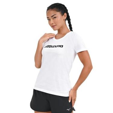 Imagem de Camiseta Casual Feminina Mizuno Basic Run, Branco, P