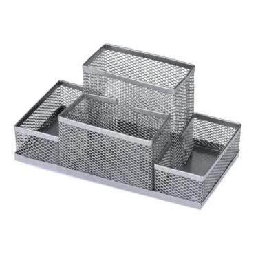 Imagem de Porta Treco Organizador Mesa Aramado Lápis Canetas Clips - Facilite, C