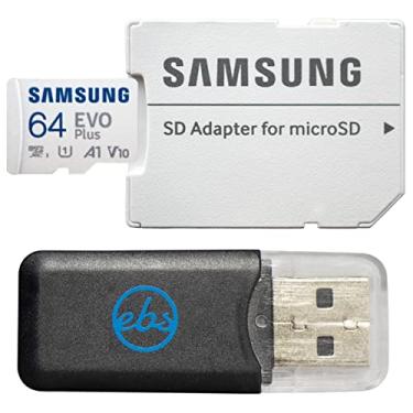 Imagem de Cartão de memória Samsung Evo Plus 64 GB MicroSDXC, compatível com drone DJI Flip e O4 Air Pro FPV (MB-MC64SA) Classe 10 U3 A2 V30 pacote com leitor de cartão Everything But Stromboli