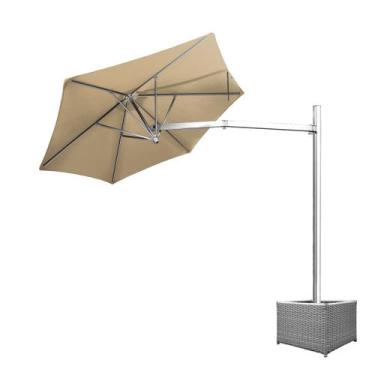 Imagem de Ombrelone Lateral 2,70m de Diâmetro Em Alumínio Base Cachepô Persianet