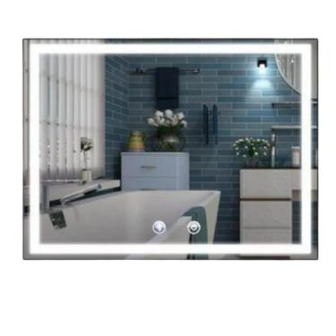 Imagem de Espelho Iluminado 80x50  Led frio Botão Touch Bluetooth caixa