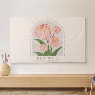 Imagem de WMLTZFUS Capa protetora contra poeira para TV interna, estampa de flores de arte para Smart TV LCD LED de 30-75 polegadas, protetor de tela LCD para lavagem à máquina-F | 65 polegadas